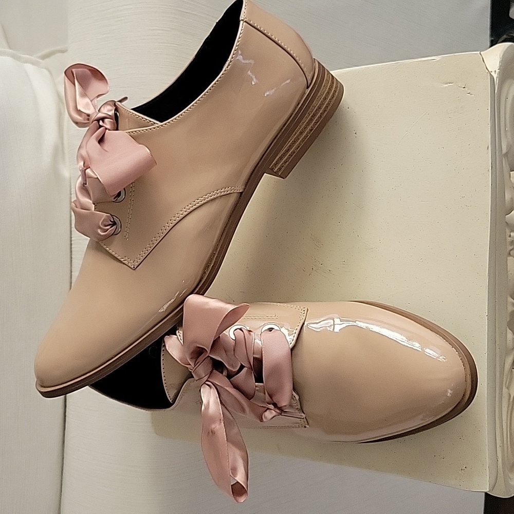 Abound| Patent Leather Satin Lace up Shoes Size 10